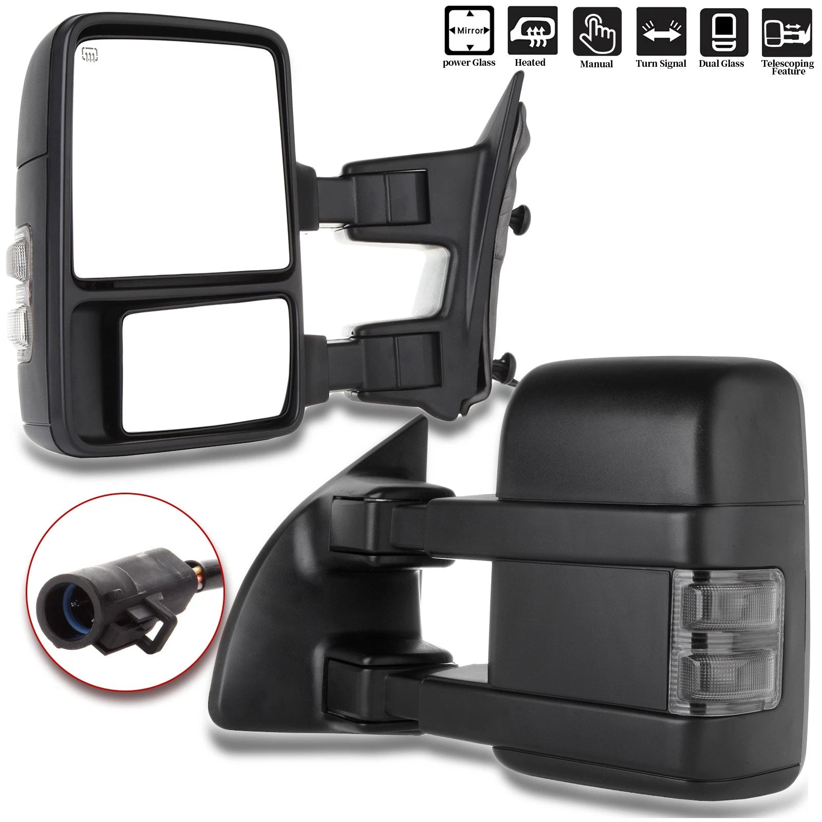 Towing Mirrors for Ford F250-F550 Super Duty (1999–2007) Power Heated