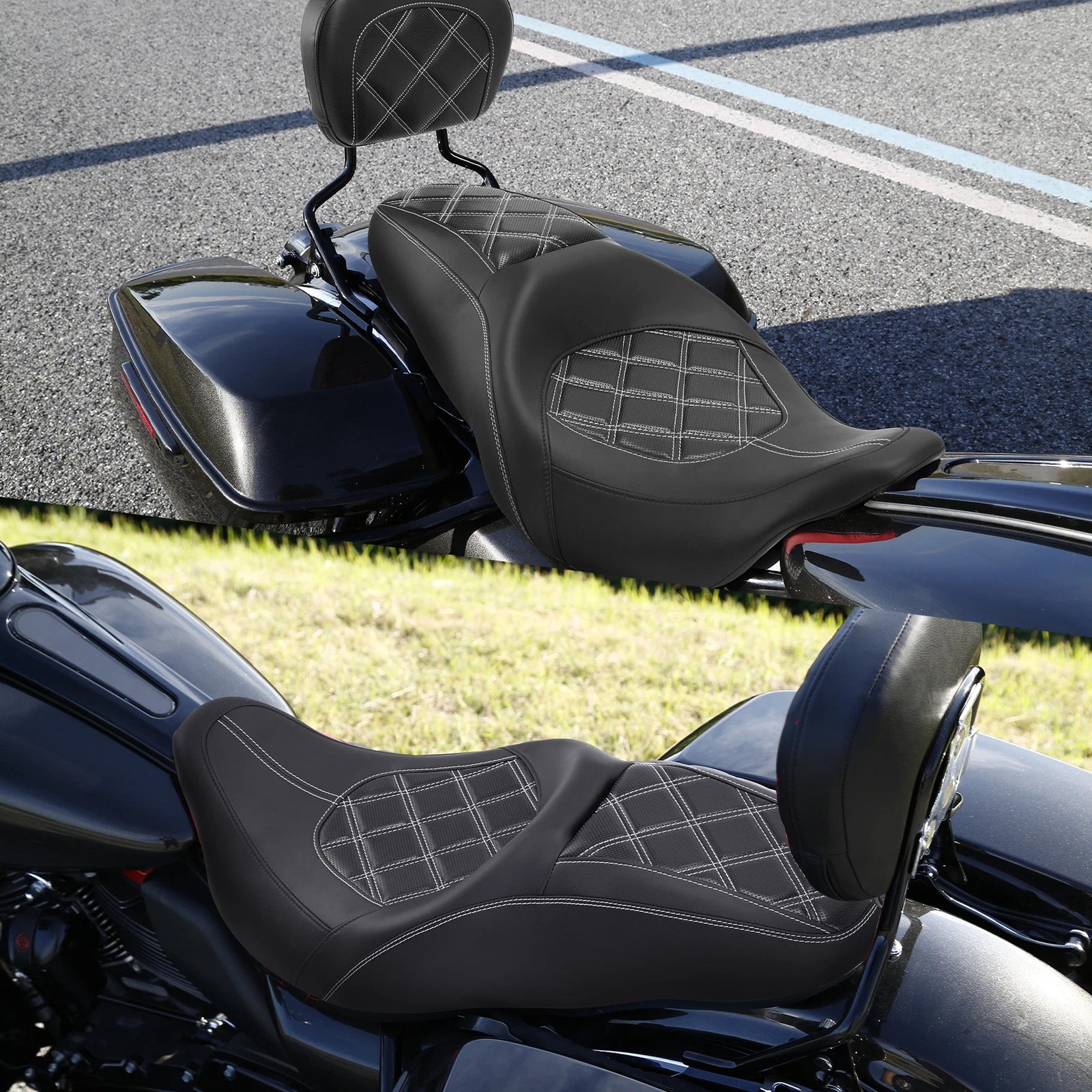 Rear Seat Pad for Harley Touring Road Glide (2009–2023)