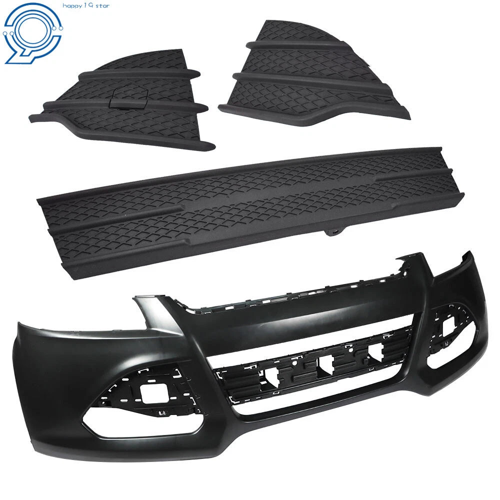 Front Bumper Cover and Grilles Assembly Kit for Ford Escape (2013-2016)