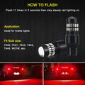 2X AUXITO 7443 Red Strobe LED Brake Tail Stop Light for