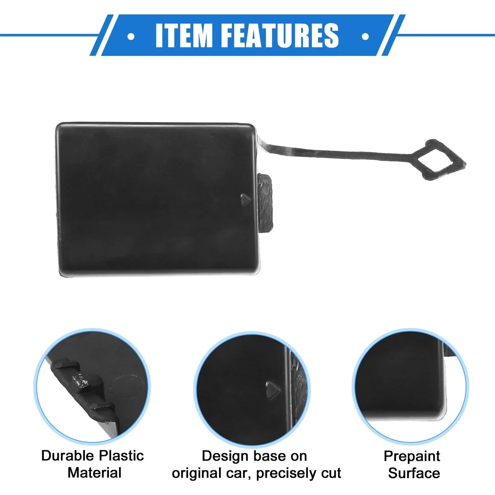 Front Bumper Tow Hook Eye Hole Cover for Mercedes-Benz E 500 (2003-2009)