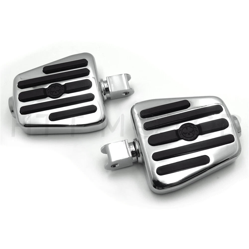 Chrome Rubber Footpegs for Honda Fury VT1300, Shadow Aero, Phantom, Spirit (2009–2023)