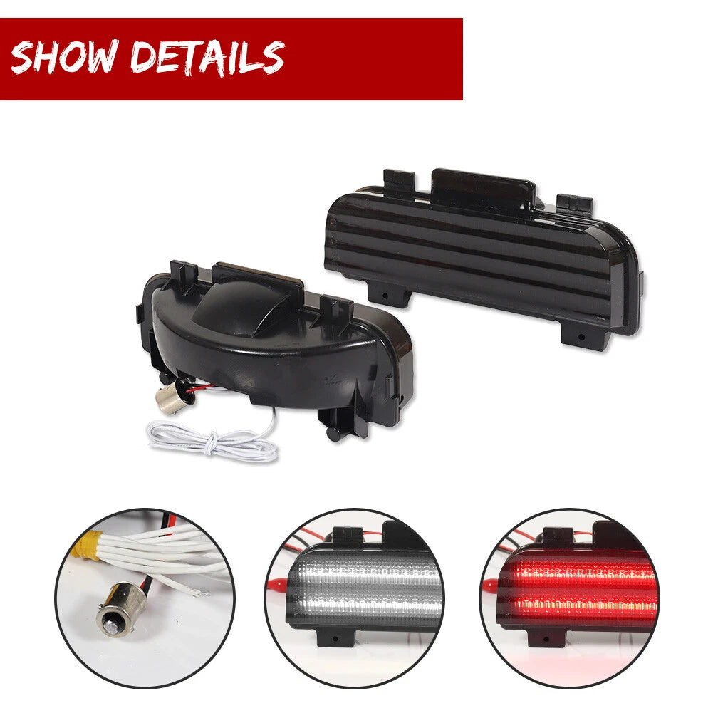 2X Smoke White LED Rear Tailgate Reverse Lights for Corvette C4 (1984–1990)