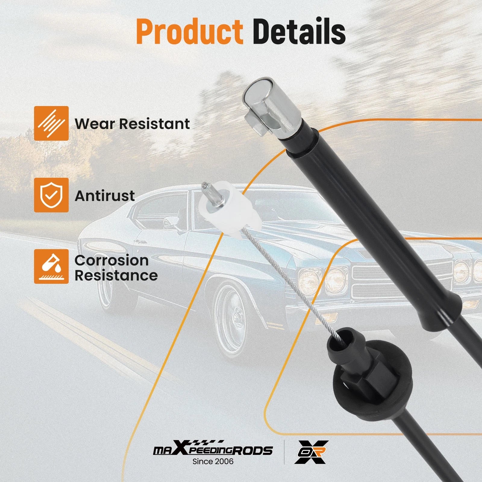 Throttle Cable for Chevrolet Chevelle/El Camino (1968-1972)