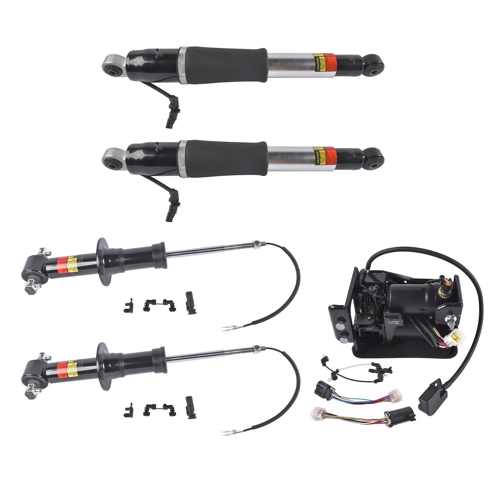 Set of 4 Air Shock Struts + Compressor for Chevy Tahoe Yukon (2015–2019) 5801032