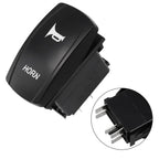 Rocker Switch Black ABS Blue LED Speaker Push Button for Car