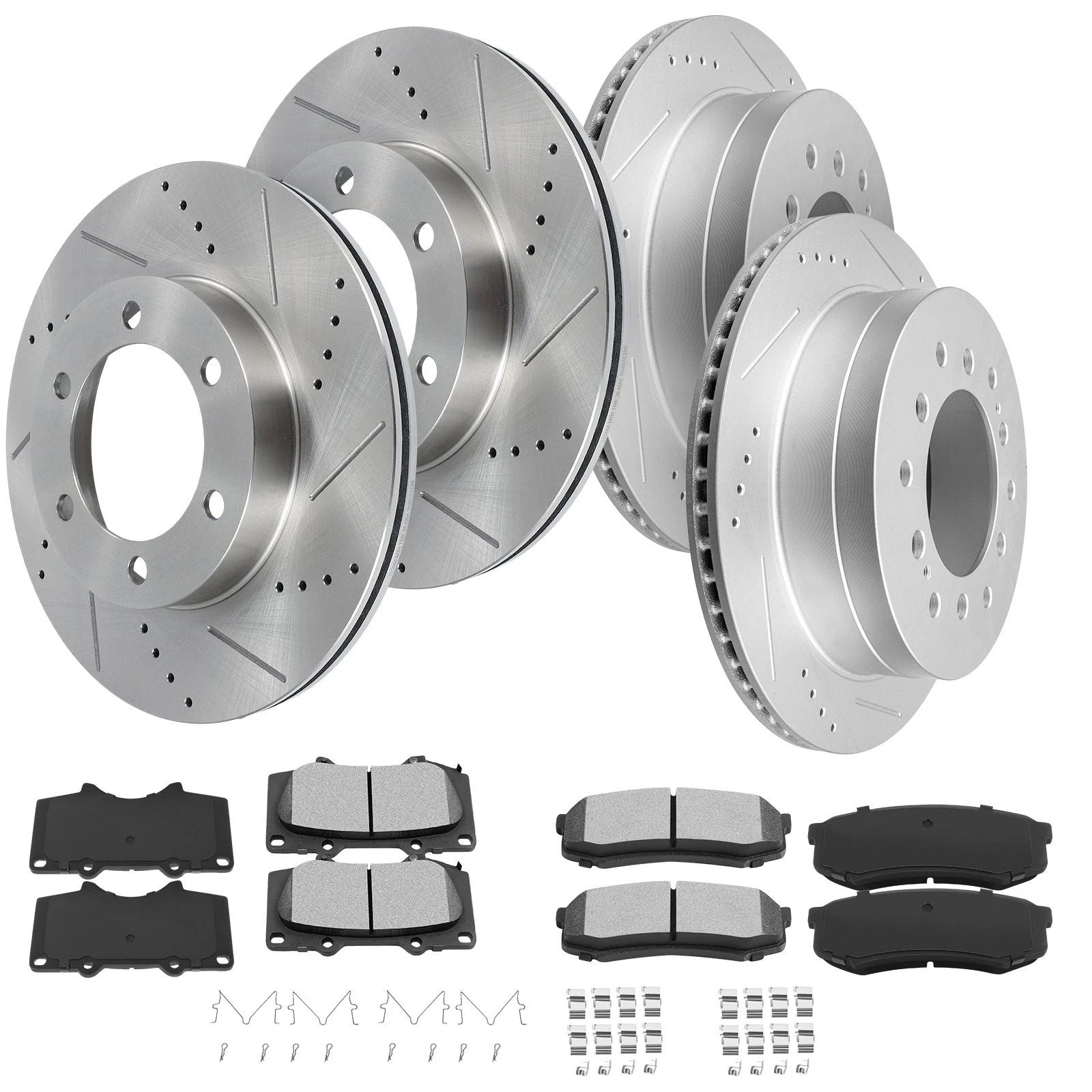 Front & Rear Brake Rotors & Ceramic Pads for Toyota Sequoia (2004–2007)
