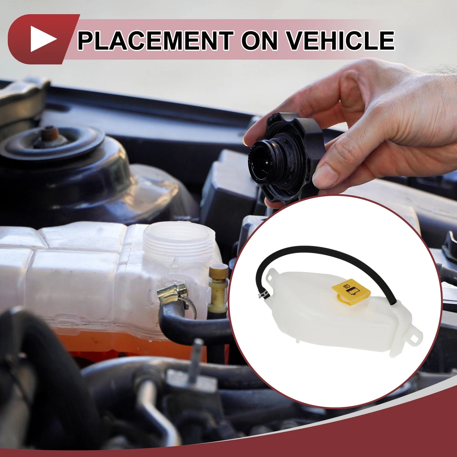 Coolant Expansion Overflow Tank with Cap Pipe No. 5058371AD for Chrysler 200 (2011–2014)