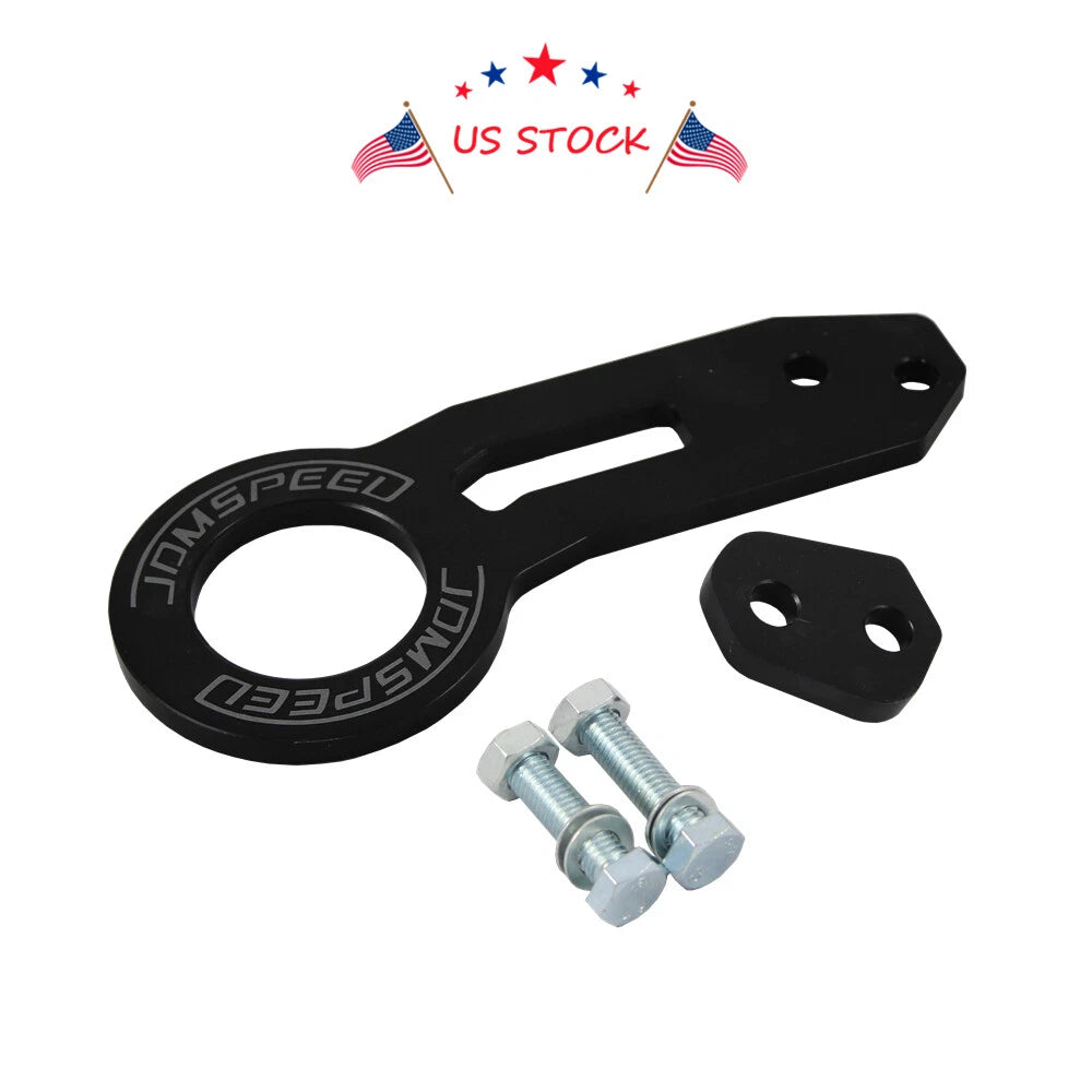 Tow Hook for Universal Vehicles (CNC Aluminum, Black Anodized)