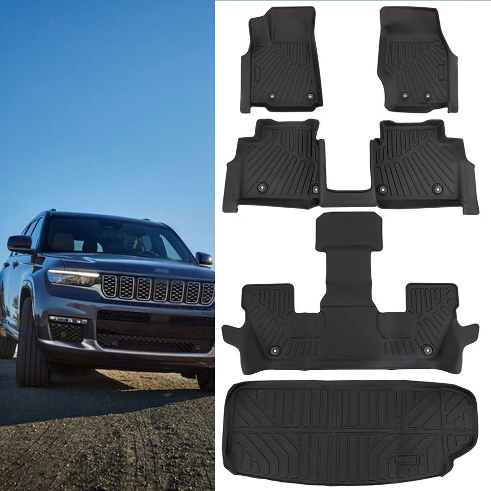 3D Molded Floor Mats Liners for Jeep Grand Cherokee L (2021–2025)