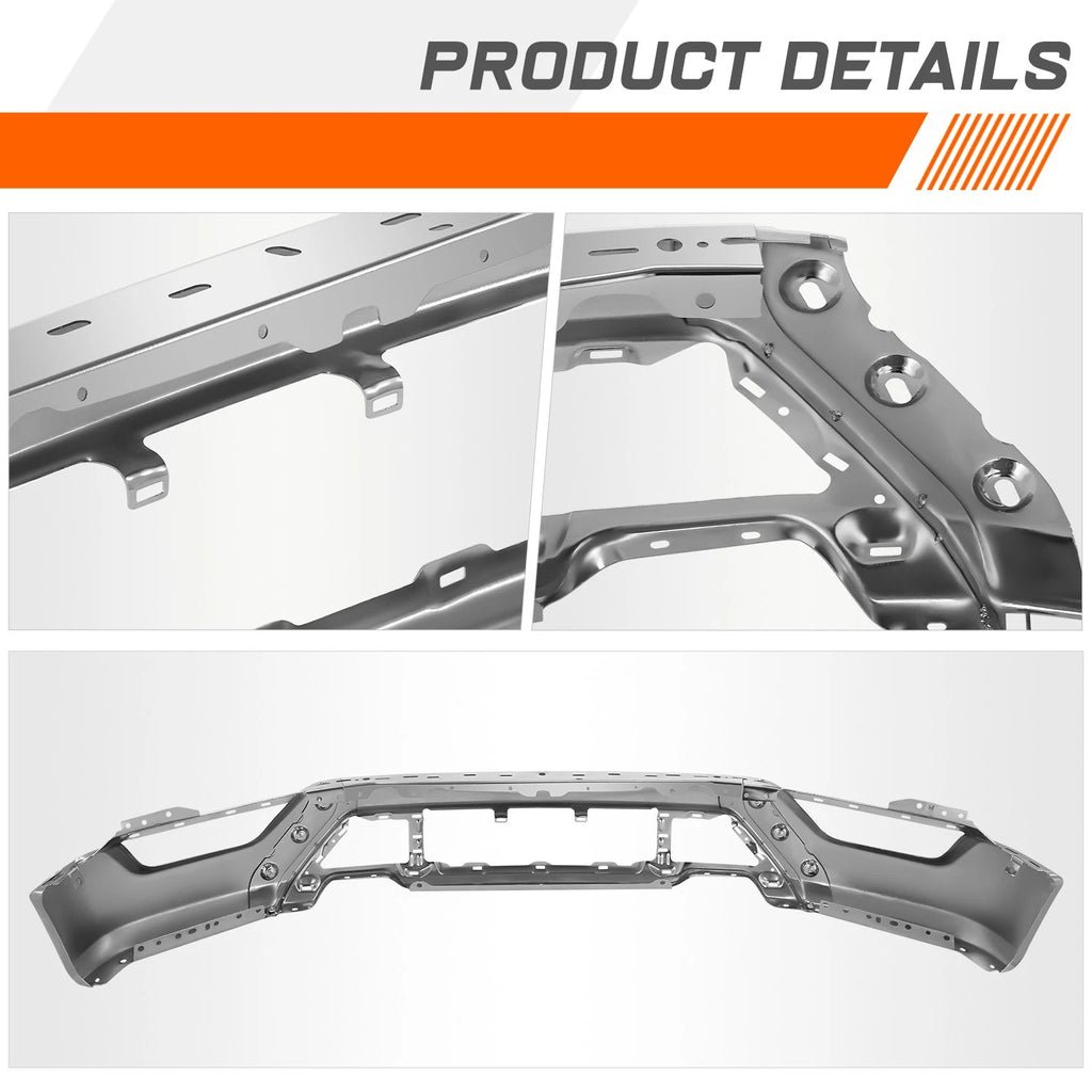 Polished Chrome Front Bumper Face Bar for Ford F-150 (2021–2023)