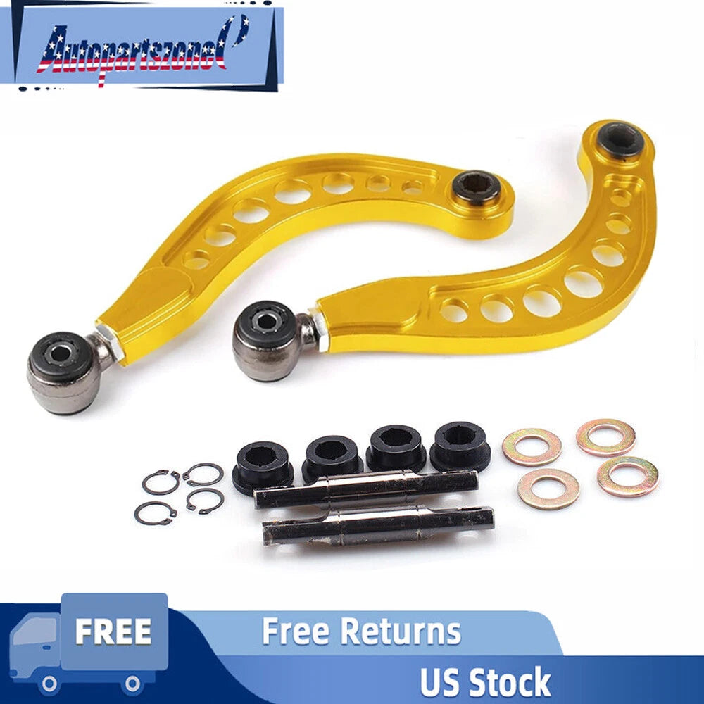2Pcs Rear Adjustable Upper Camber Kit for Honda Civic (2006–2015) Gold