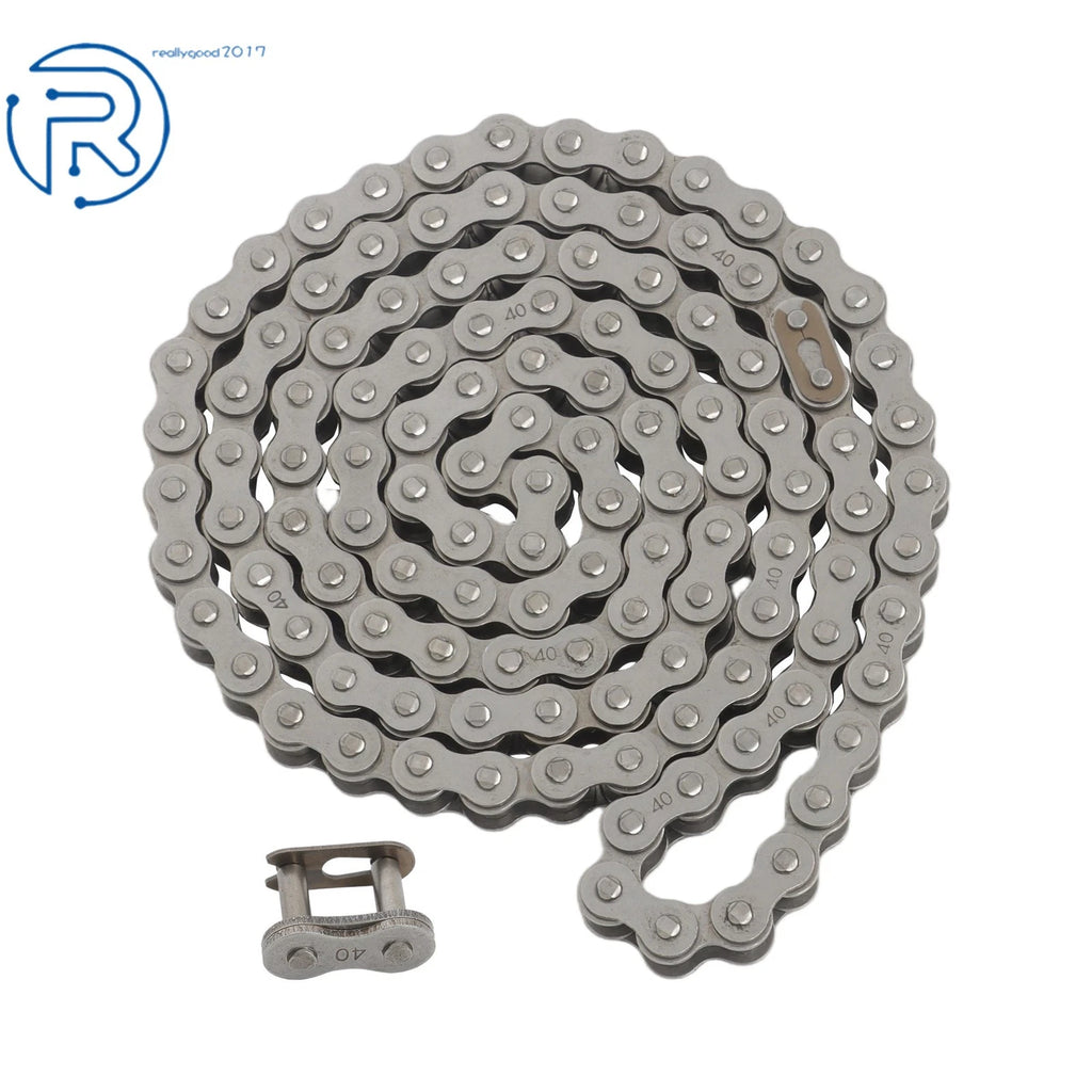 5 Feet of 40 Roller Chain with 2 Connecting Links
