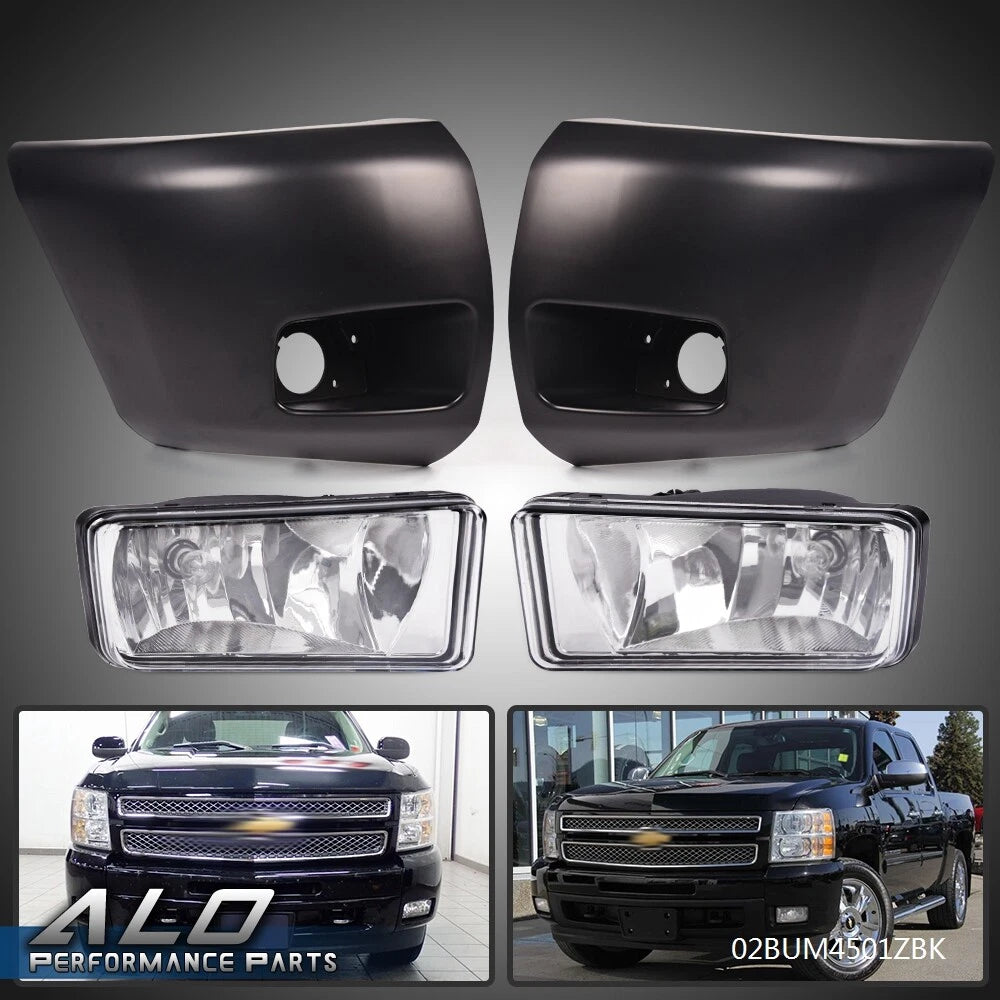 Front Bumper Extension & Fog Lights for Chevrolet Silverado 1500 (2007–2013)