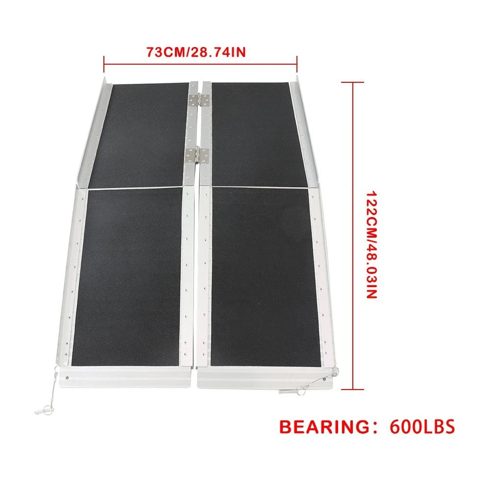 6' x 9.8' Aluminum Multi-Fold Wheelchair Ramp (600 lbs Capacity)