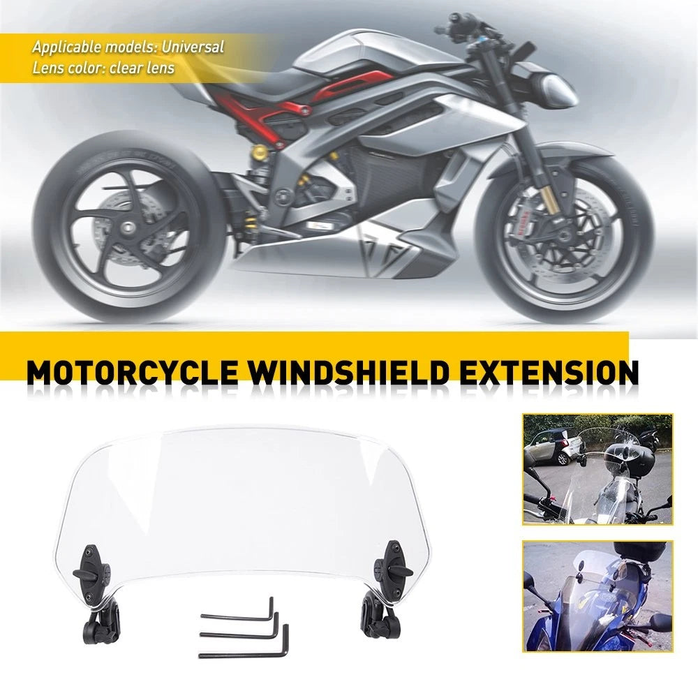 Adjustable Windshield Extension Spoiler for Motorcycle (US)