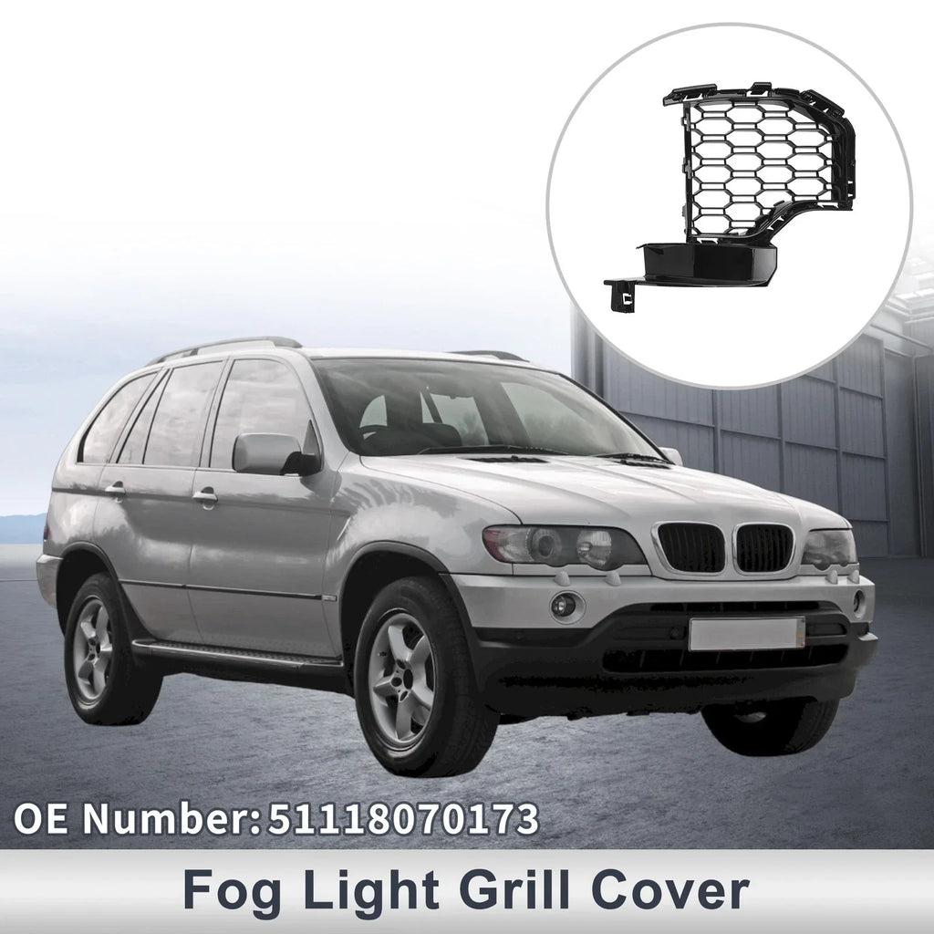 1x Front Left Fog Light Grill for BMW X5 Black (2019-2022)
