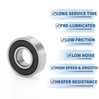 6001DDU Deep Groove Ball Bearing for Scooter Skateboard Wheel (12x28x8mm)