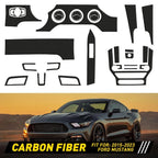 30PCS Carbon Fiber Interior Trim Kit for Ford Mustang (2015–2023)