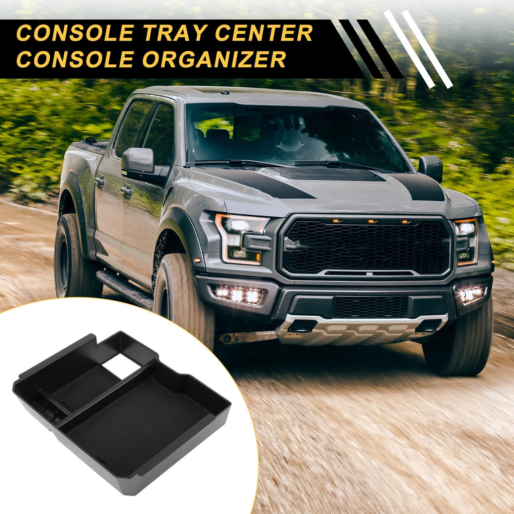 Center Console Armrest Organizer Tray for Ford Ranger T9/Raptor/Wildtrak (2019–2023)