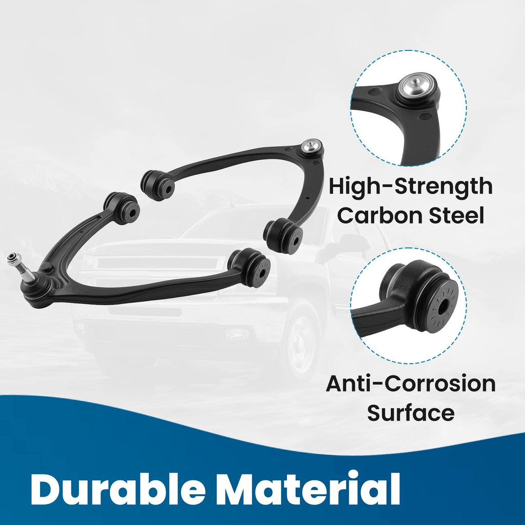 6x Front Upper Control Arms Kit for Chevy Silverado Sierra 1500 Tahoe (2007–2013)