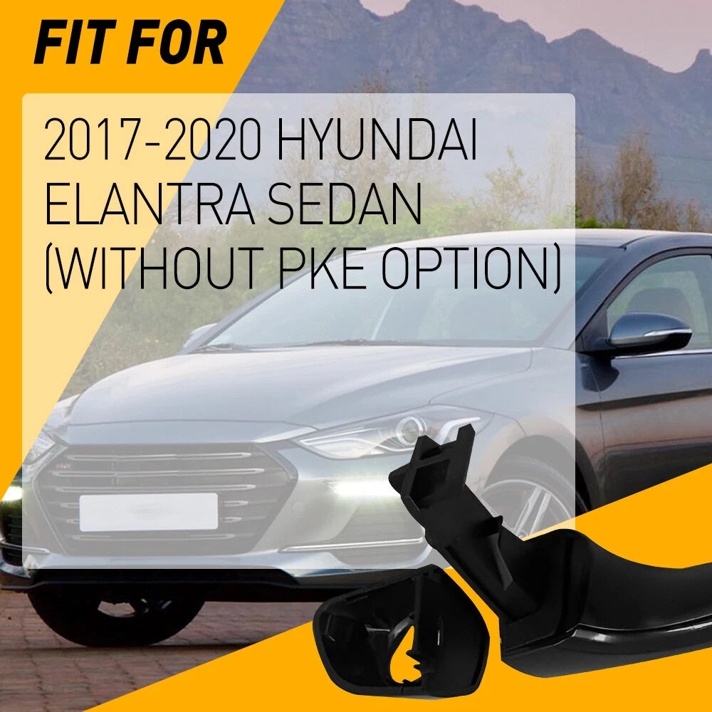 Front Left Door Handle for Hyundai Elantra Sedan (2017–2020) Black