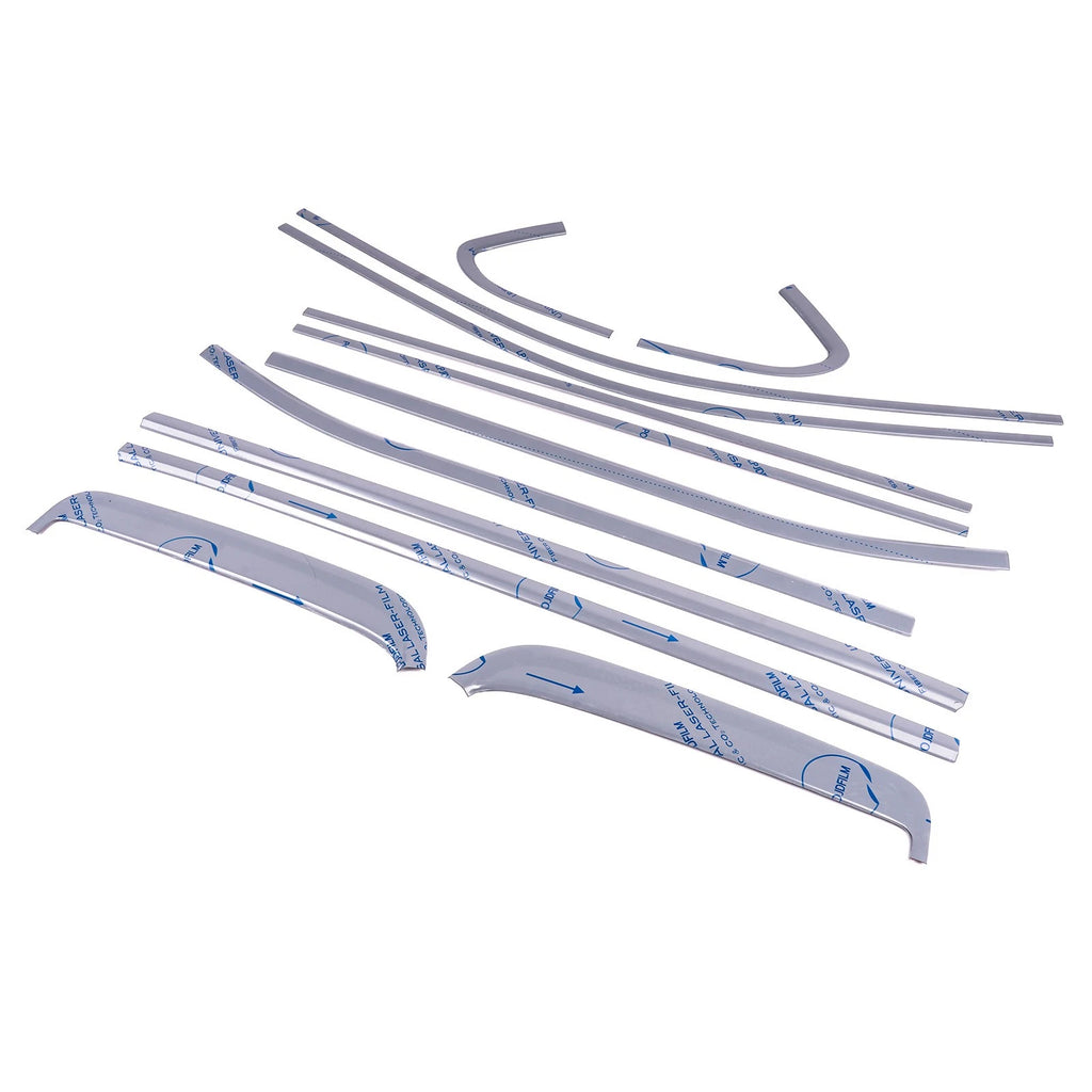 Silver Stainless Steel Window Sill Molding Strip Trim for GMC Sierra 1500 (2019–2026)