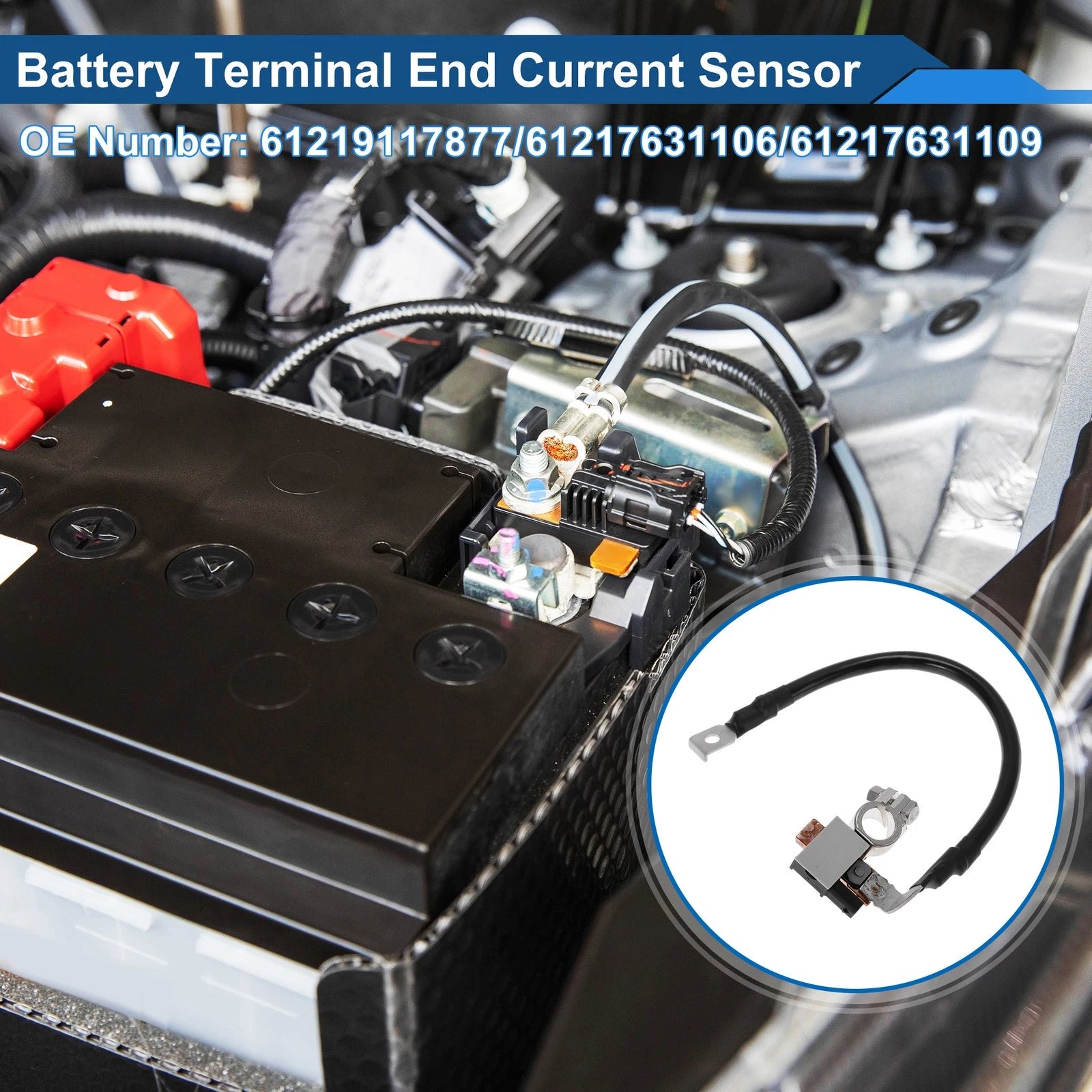 Battery Current Sensor No.61219117877 for BMW 320i (2013–2018) 1 Pc