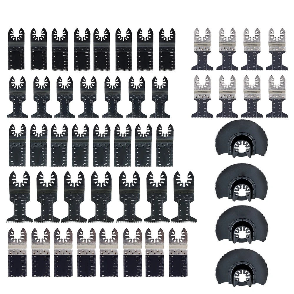 Set of 50 Oscillating Multitool Blades for Universal Cutting