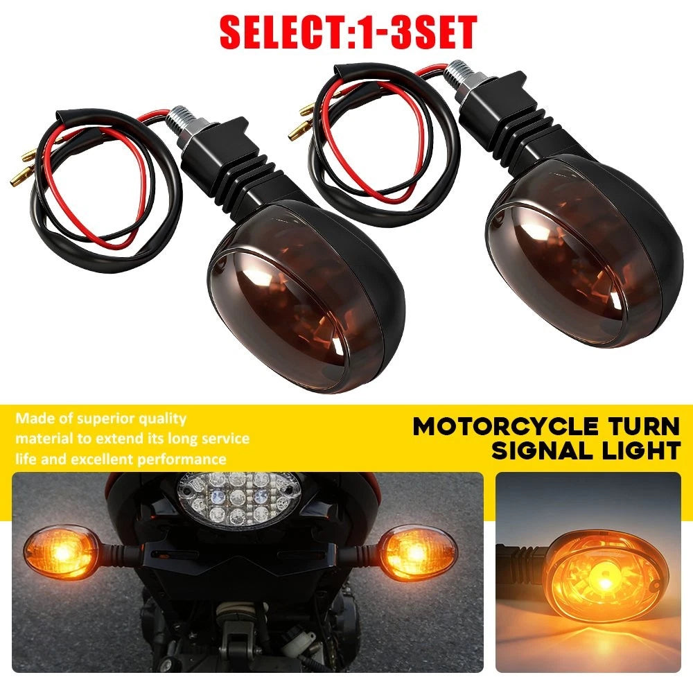 Set of 2 Smoked Turn Signal Indicator Lamps for Buell X1 Blast (1999–2002)