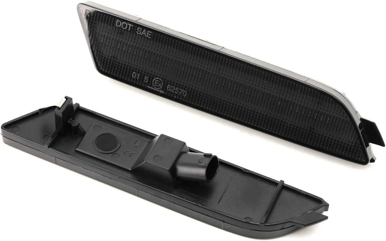 Pair LED Front Bumper Side Marker Lights for Audi Q3 (2015–2018) Amber Smoked