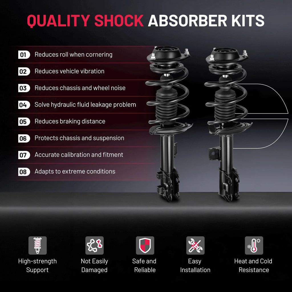 2PCS Front Complete Struts with Coil Springs for 2011-2016 Hyundai Elantra Sedan