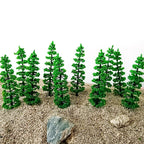80pcs 3.54" Green Model Trees for Wargame Train Railroad Layout (N/A)