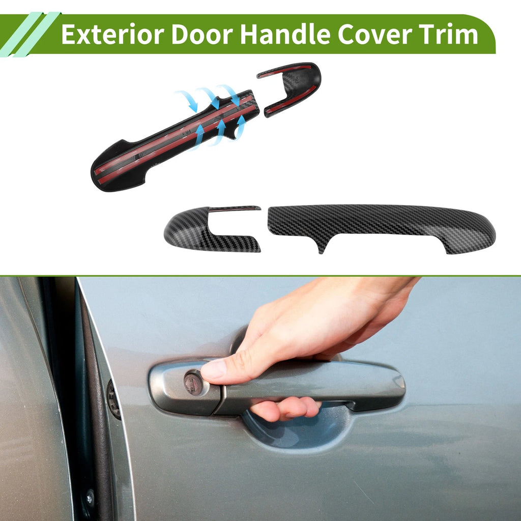 Exterior Handle Cover Trim for Honda Accord (2003–2007) Carbon Fiber Black