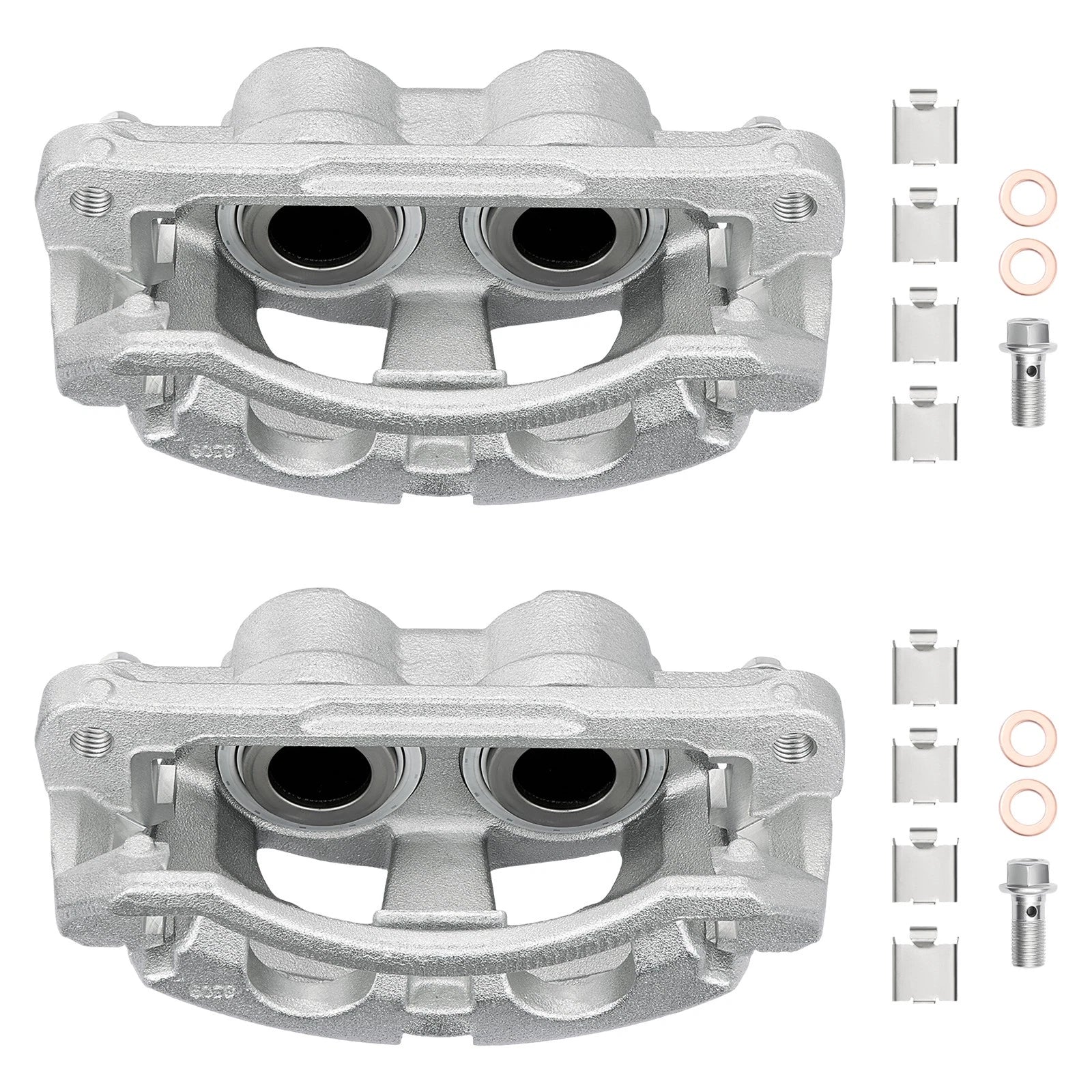 Set of 2 Front Brake Calipers w/ Bracket for Dodge Ram 2500 3500 (2011–2018)