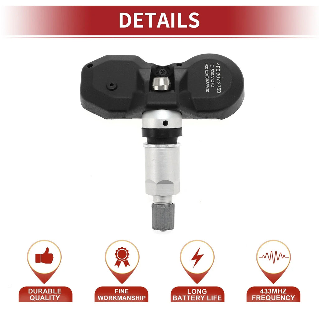 Tire Pressure Sensor 433MHz for Porsche Boxster (2012-2016) 1 x Sensor