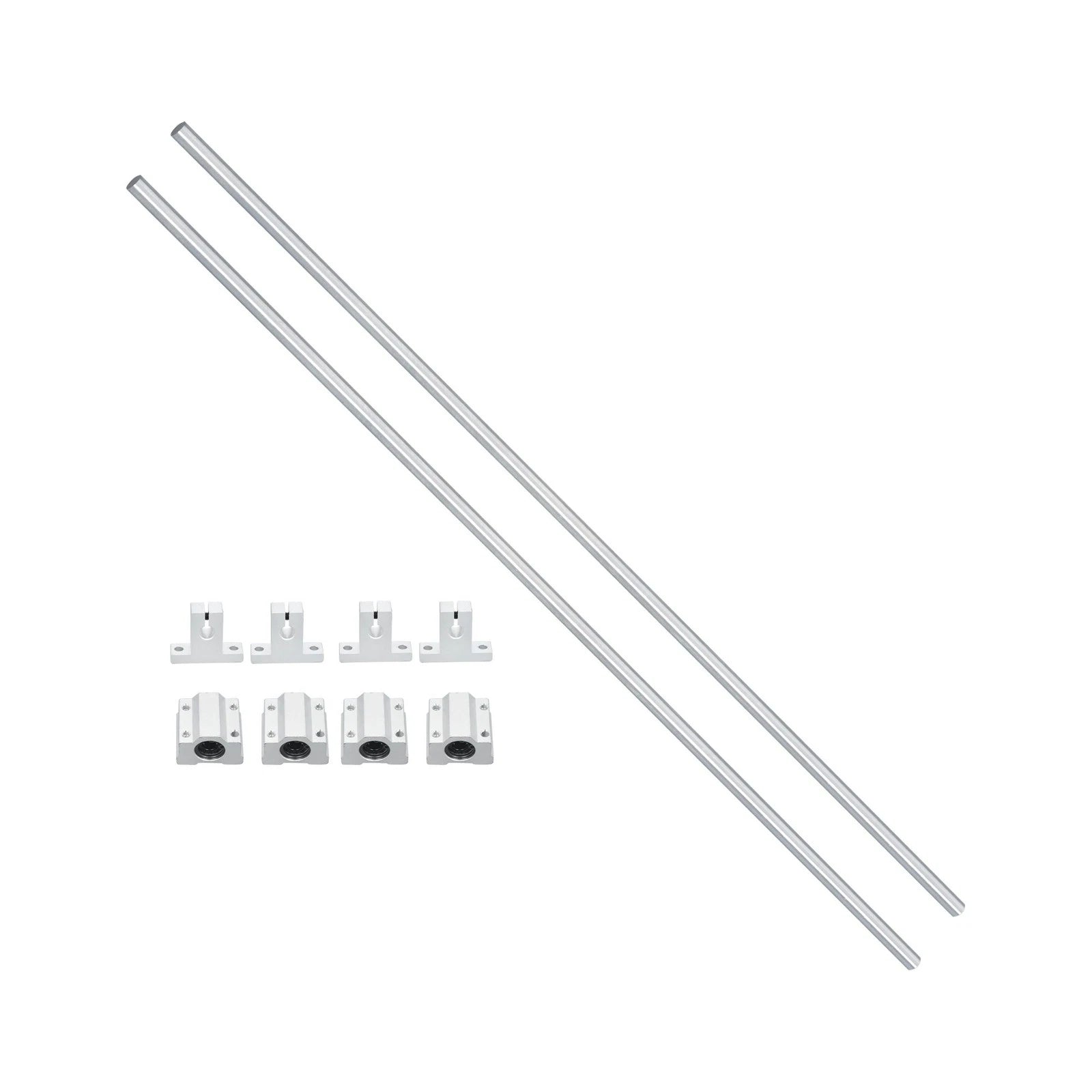 Set of 4 Linear Motion Rods with Bearings for Universal Applications