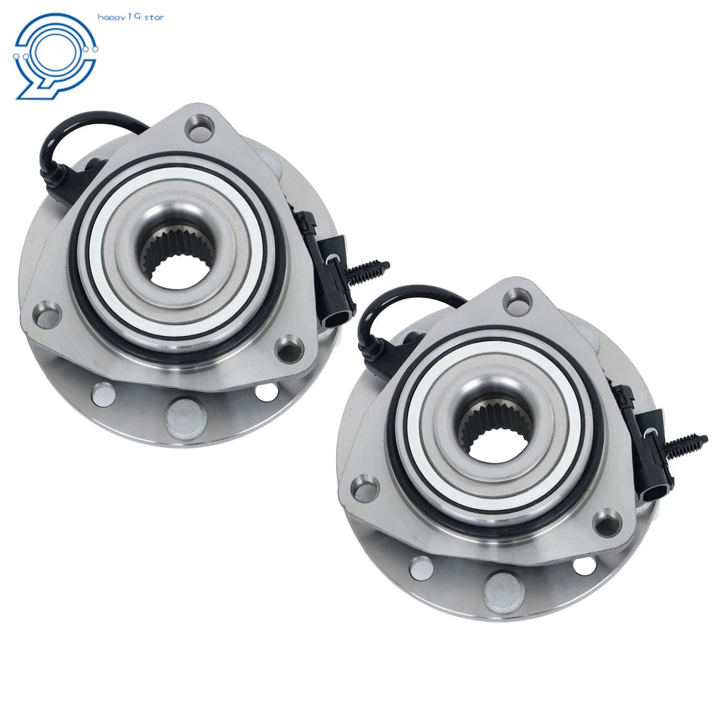 Pair Front Wheel Hub & Bearing for Chevy Blazer S10 GMC Jimmy (1997–2005)