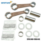 2X Connecting Rod Kit for Yamaha 2T 20HP Outboard Motor (6G0-11650, 6G0-11650-00)
