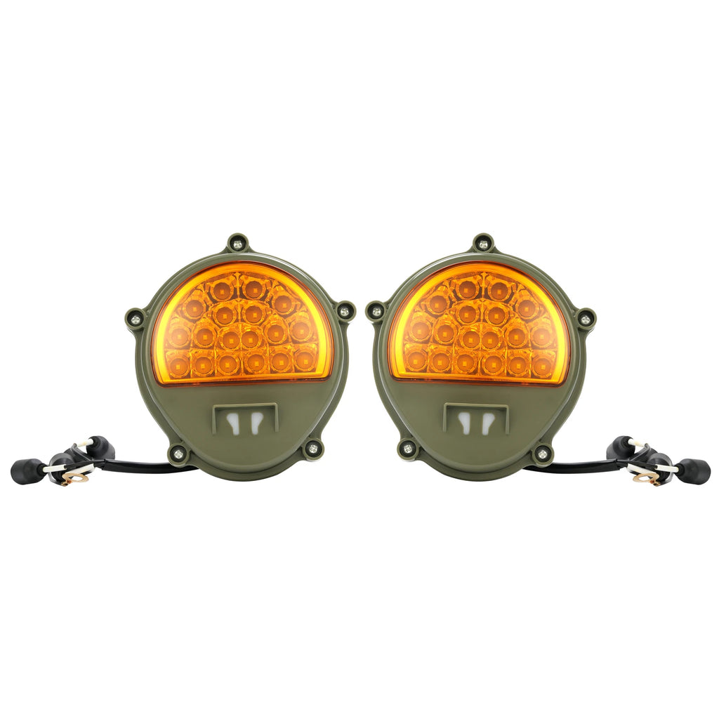 2X LED Front Turn Signal Light for Humvee M998 M35 (1990–2006)