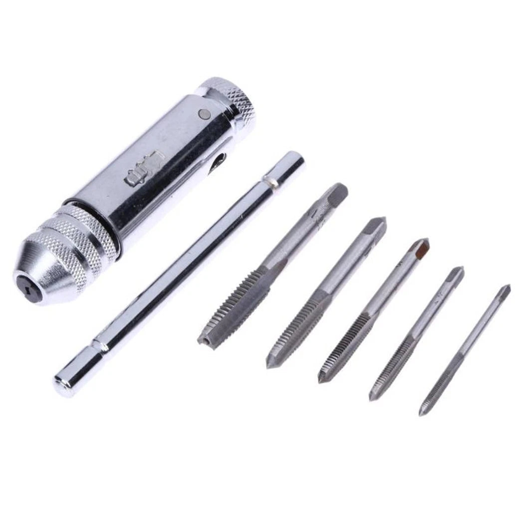 5-Piece M3-M8 Ratchet Tap Set for Metric T-Handle Wrench