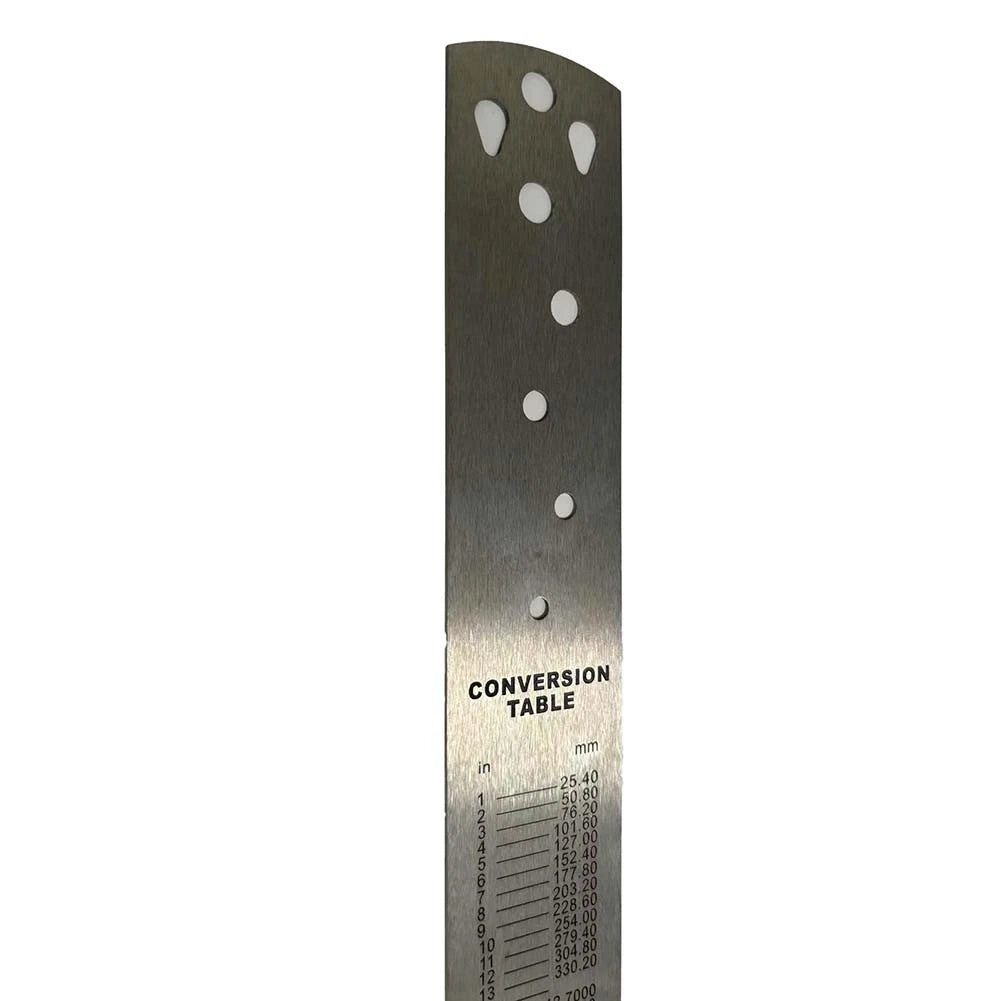 Stainless Steel Spoke Measuring Ruler for Accurate Measurements (13 Inch)