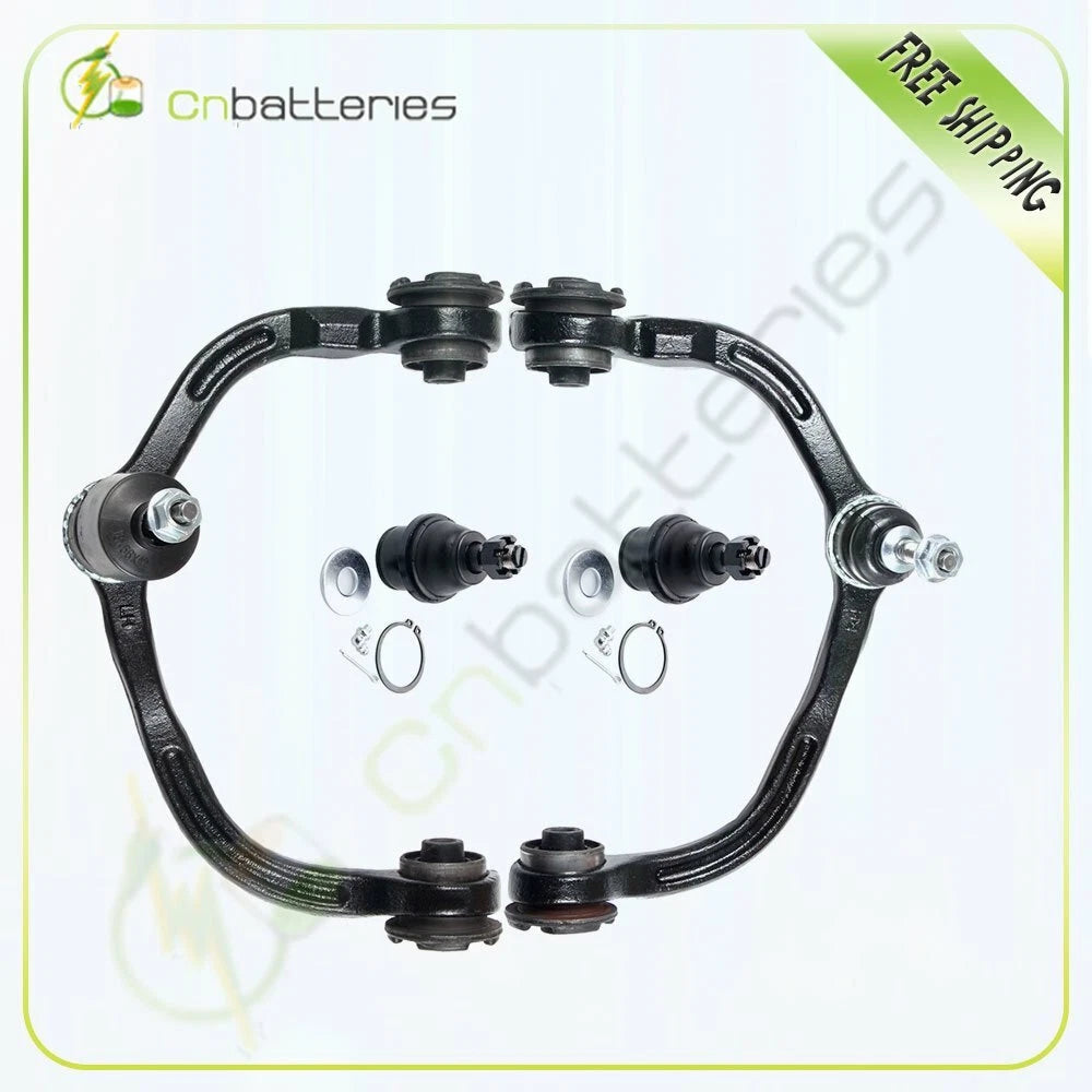 Set of 4 Front Upper Control Arms & Lower Ball Joints for Ford Expedition