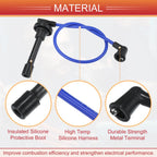 Set of 4 Spark Plug Wire Ignition Coil Cables No. 32722PM6B00 for Honda Civic CRX (1988)