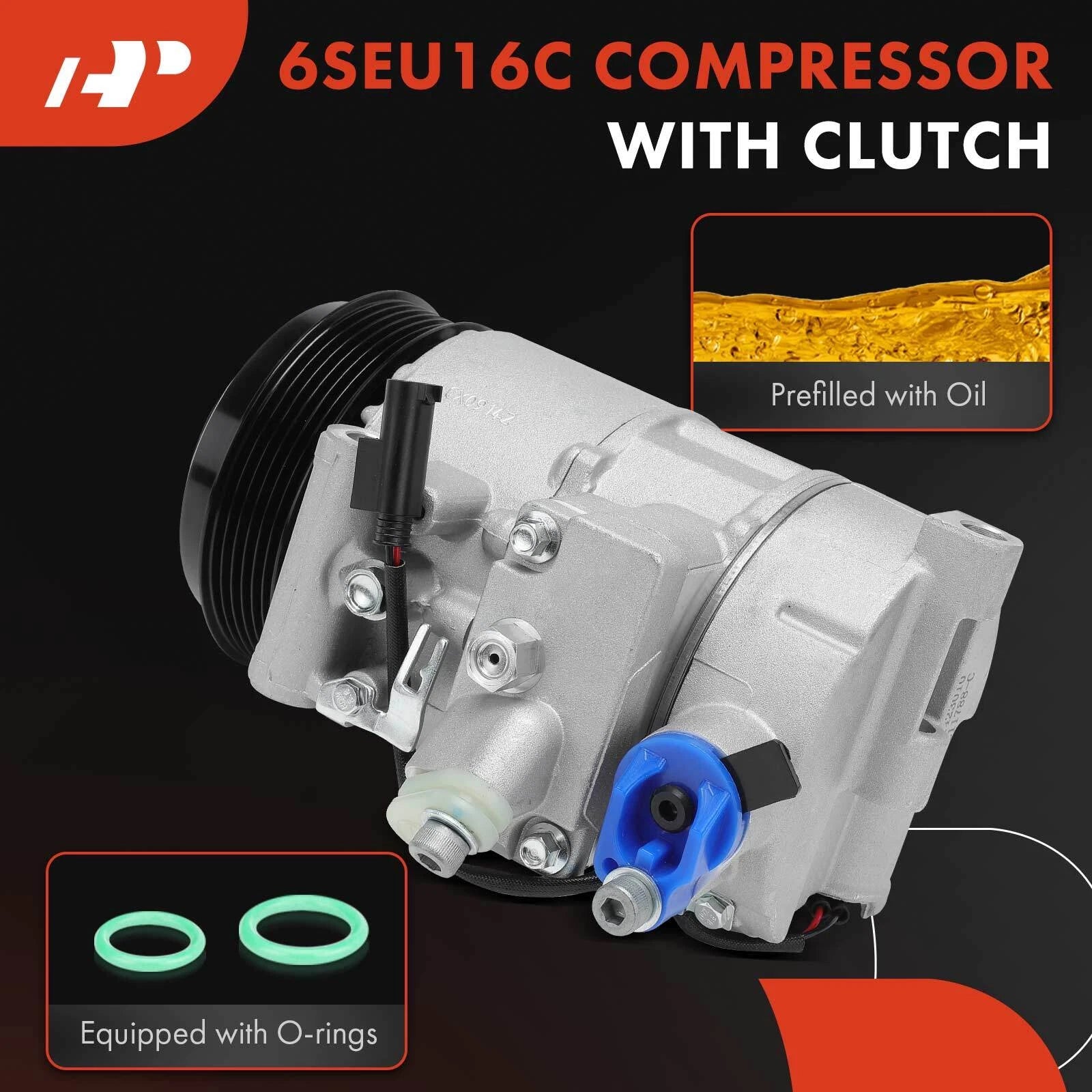 A/C Compressor with Clutch for Mercedes-Benz E550 (2010-2011)