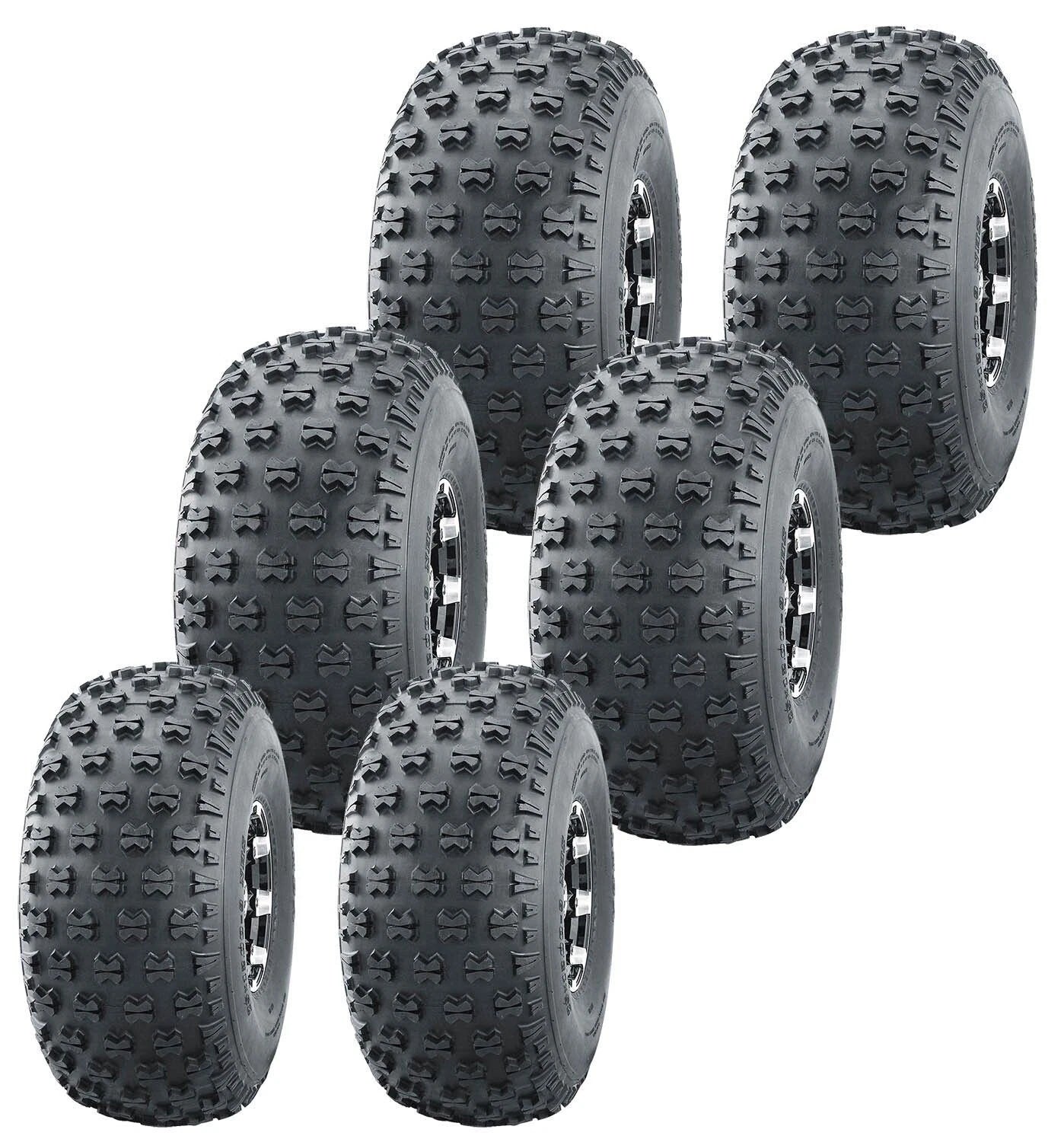 Set of 6 Utility ATV Tires 22.5x10-8 Front & 25x12-9 Rear 6x6