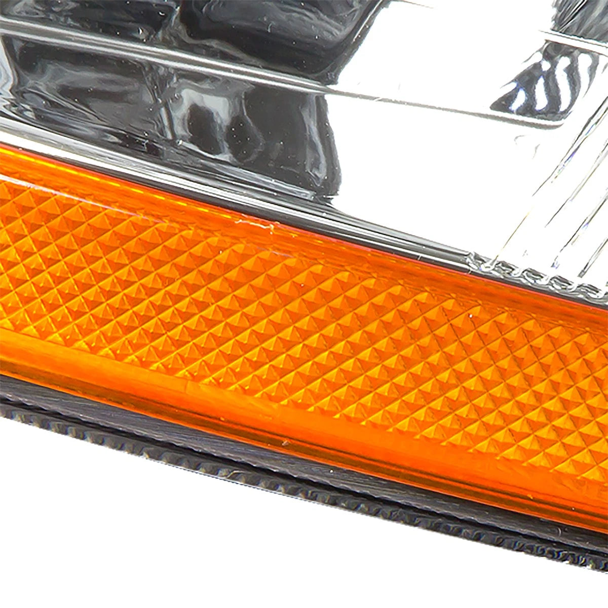 Pair of Chrome Amber Signal Headlights for Honda Civic (1998–2002)
