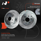 Rear Drilled Brake Rotors & Ceramic Pads for Nissan Pathfinder (2005–2012)