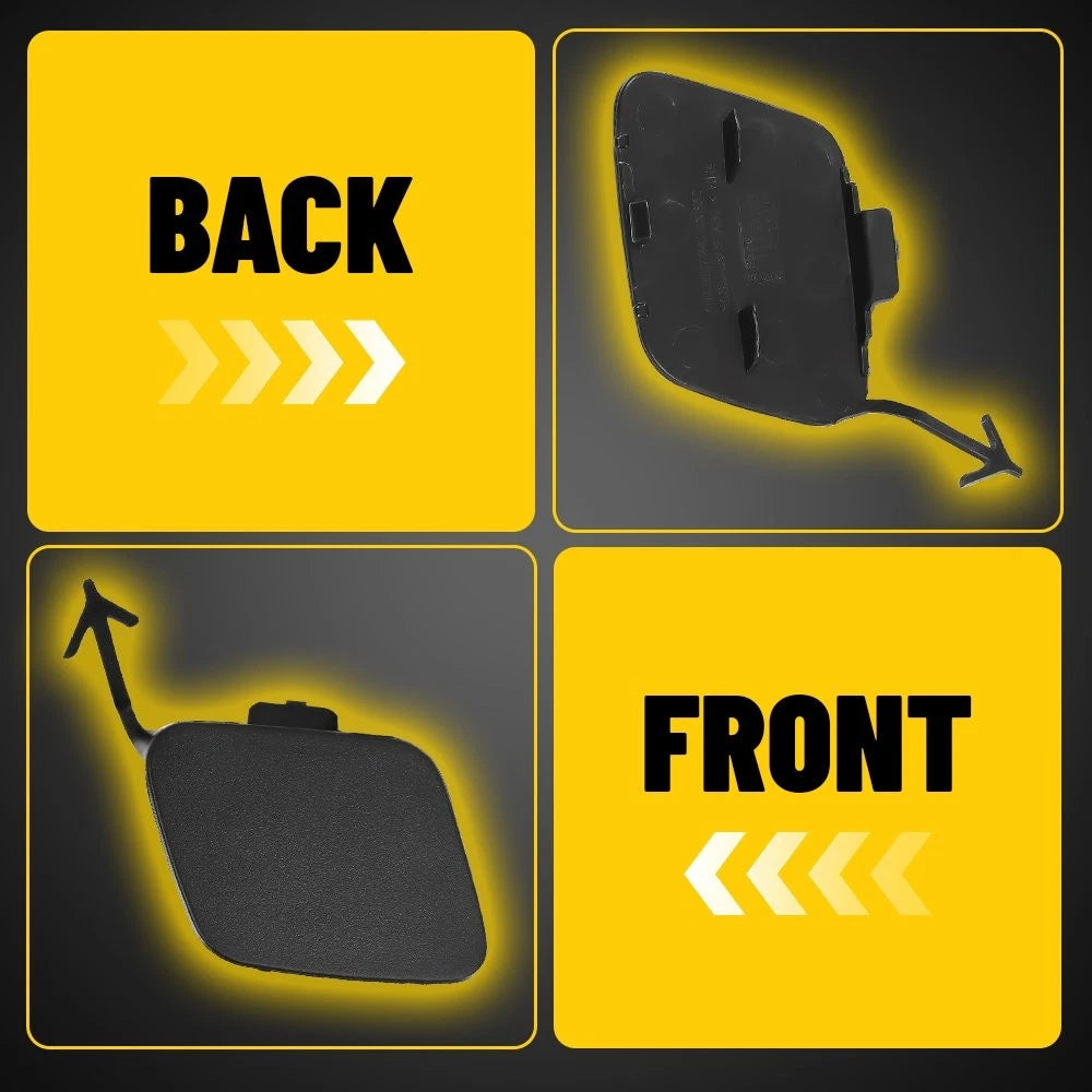 Set of 4 Front Tow Eye Hook Cover Caps for Audi Q7 (2017–2019) 4M0807241B4W3 Black