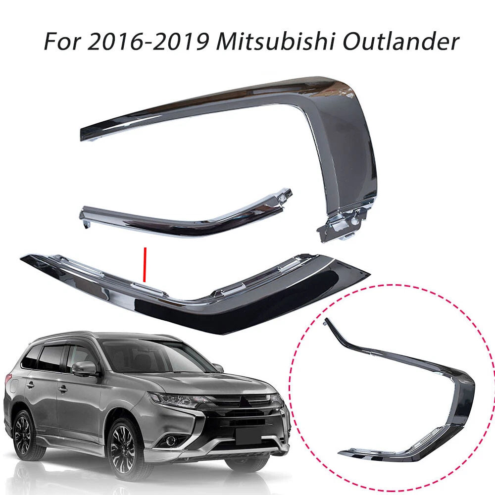Front Bumper Molding Strip Kit for Mitsubishi Outlander (2016â2020)